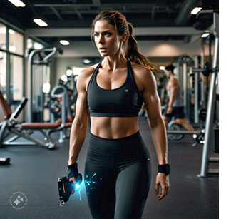woman with stun gun